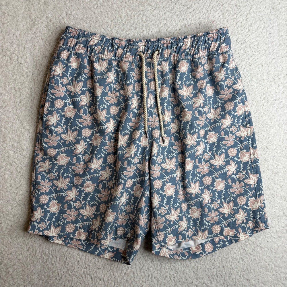 Faherty Brand Mens beacon floral batik trunks Size M MSU2201-FFB beach